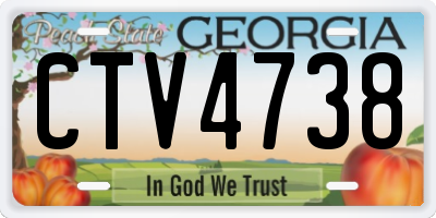 GA license plate CTV4738