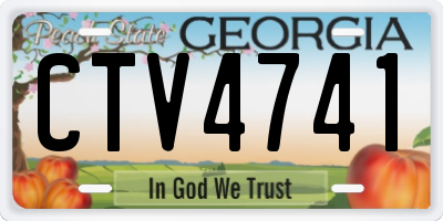 GA license plate CTV4741
