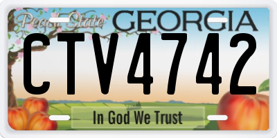 GA license plate CTV4742