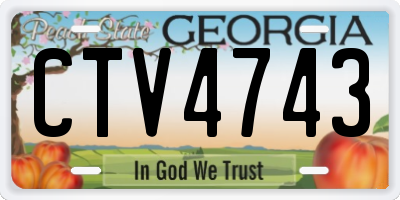 GA license plate CTV4743