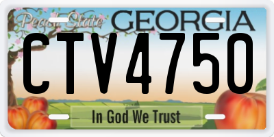 GA license plate CTV4750