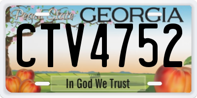 GA license plate CTV4752