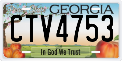 GA license plate CTV4753