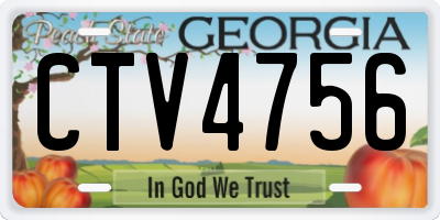 GA license plate CTV4756