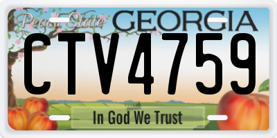 GA license plate CTV4759