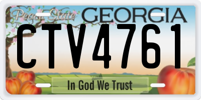 GA license plate CTV4761
