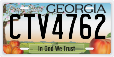 GA license plate CTV4762