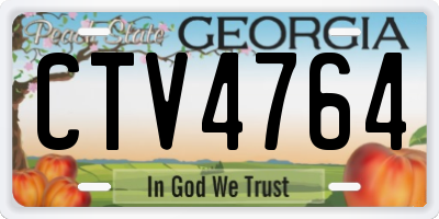 GA license plate CTV4764