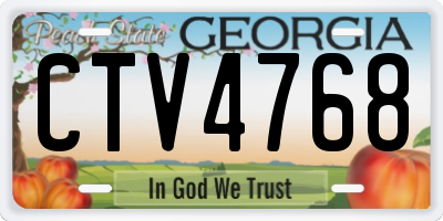 GA license plate CTV4768