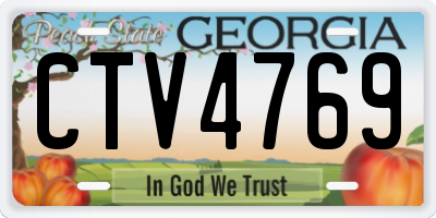 GA license plate CTV4769