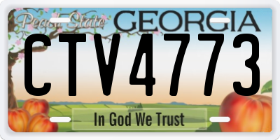 GA license plate CTV4773
