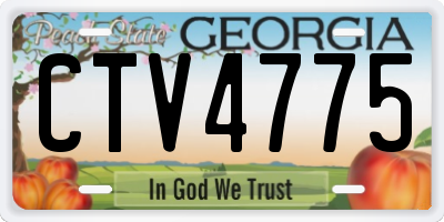 GA license plate CTV4775