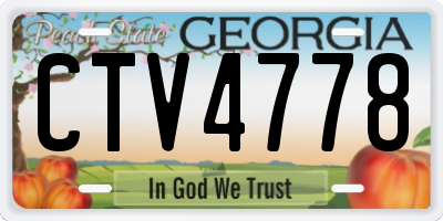 GA license plate CTV4778