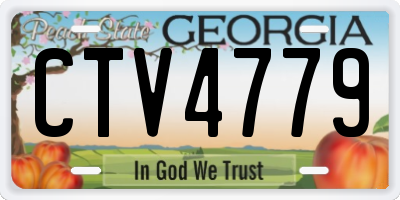 GA license plate CTV4779