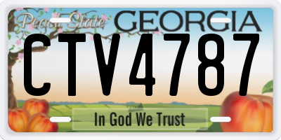 GA license plate CTV4787