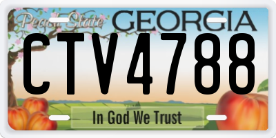 GA license plate CTV4788