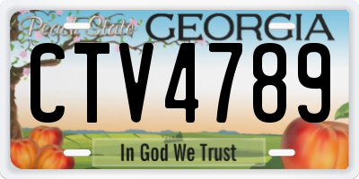 GA license plate CTV4789