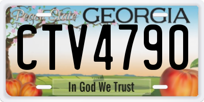 GA license plate CTV4790