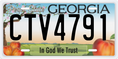 GA license plate CTV4791