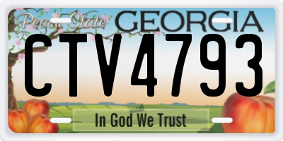 GA license plate CTV4793