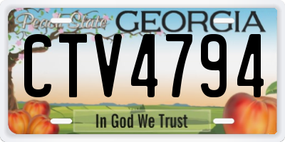 GA license plate CTV4794
