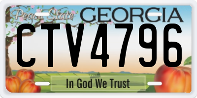 GA license plate CTV4796