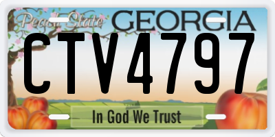 GA license plate CTV4797