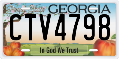 GA license plate CTV4798
