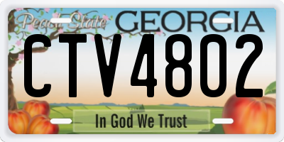 GA license plate CTV4802