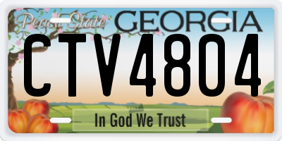 GA license plate CTV4804