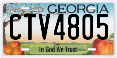 GA license plate CTV4805
