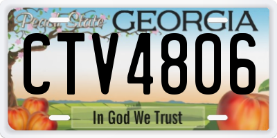GA license plate CTV4806