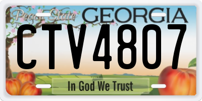 GA license plate CTV4807