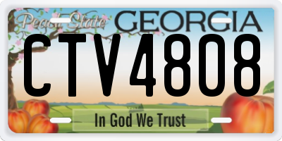 GA license plate CTV4808