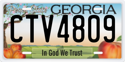 GA license plate CTV4809