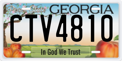 GA license plate CTV4810