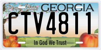 GA license plate CTV4811
