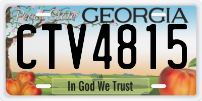 GA license plate CTV4815