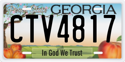 GA license plate CTV4817