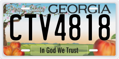 GA license plate CTV4818