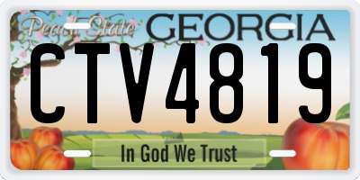 GA license plate CTV4819