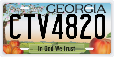GA license plate CTV4820