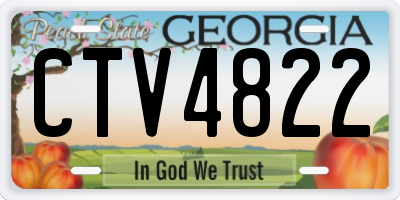 GA license plate CTV4822