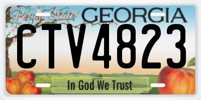 GA license plate CTV4823