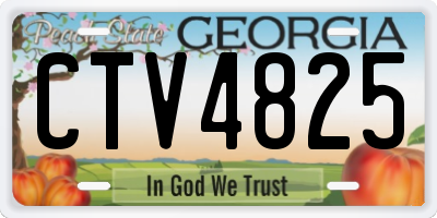 GA license plate CTV4825