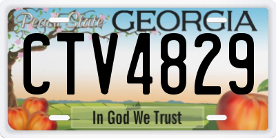 GA license plate CTV4829
