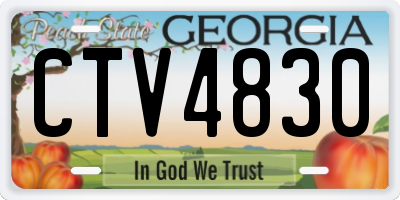 GA license plate CTV4830