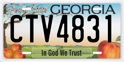GA license plate CTV4831