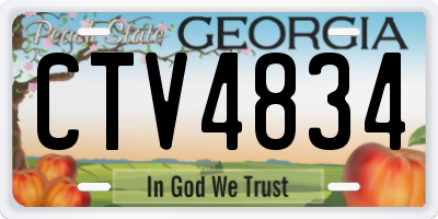 GA license plate CTV4834