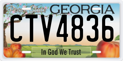 GA license plate CTV4836